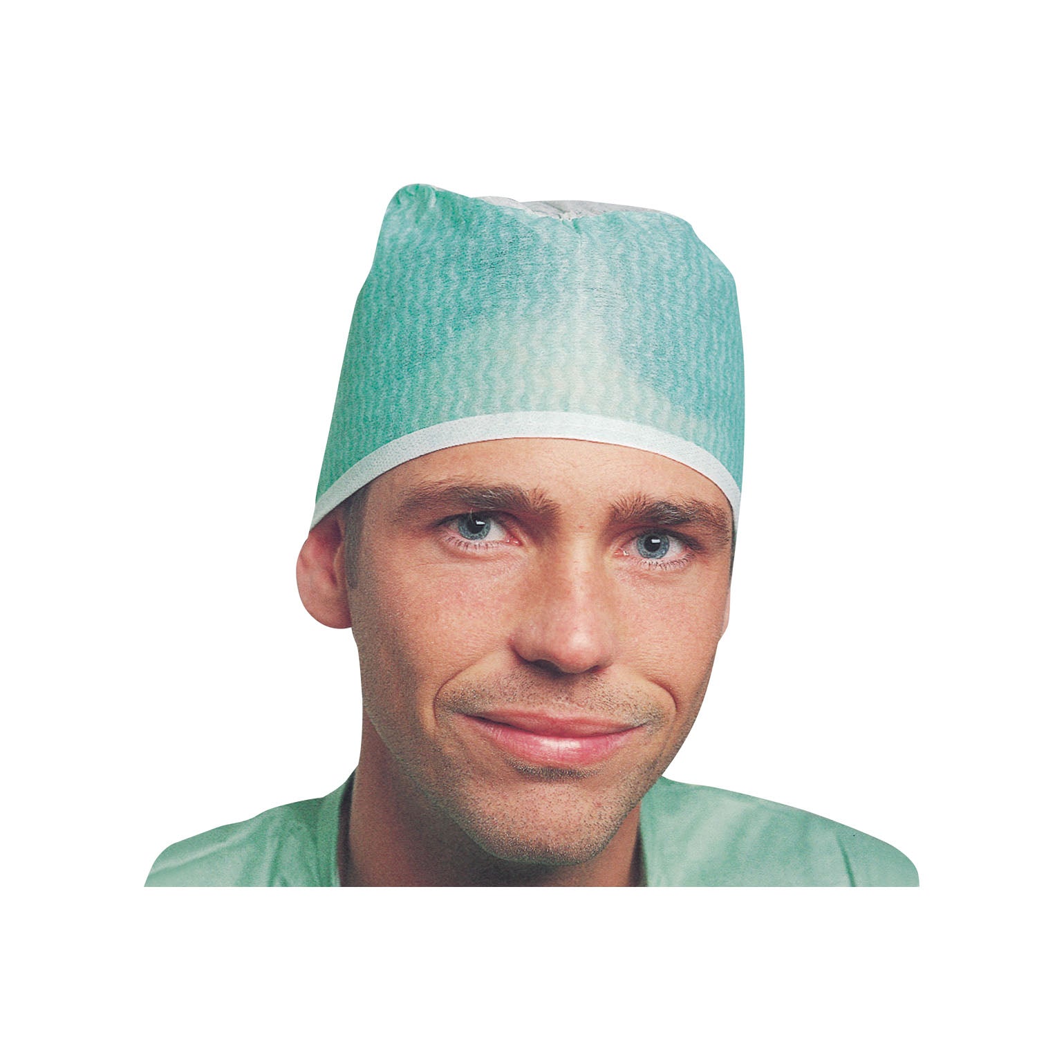 621301 - Molnlycke Health Care US, LLC - Sheer Bouffant Nurses Cap, Tie-Band, Basic, Green, 100/bx, 5 bx/cs (US Only)    , cs