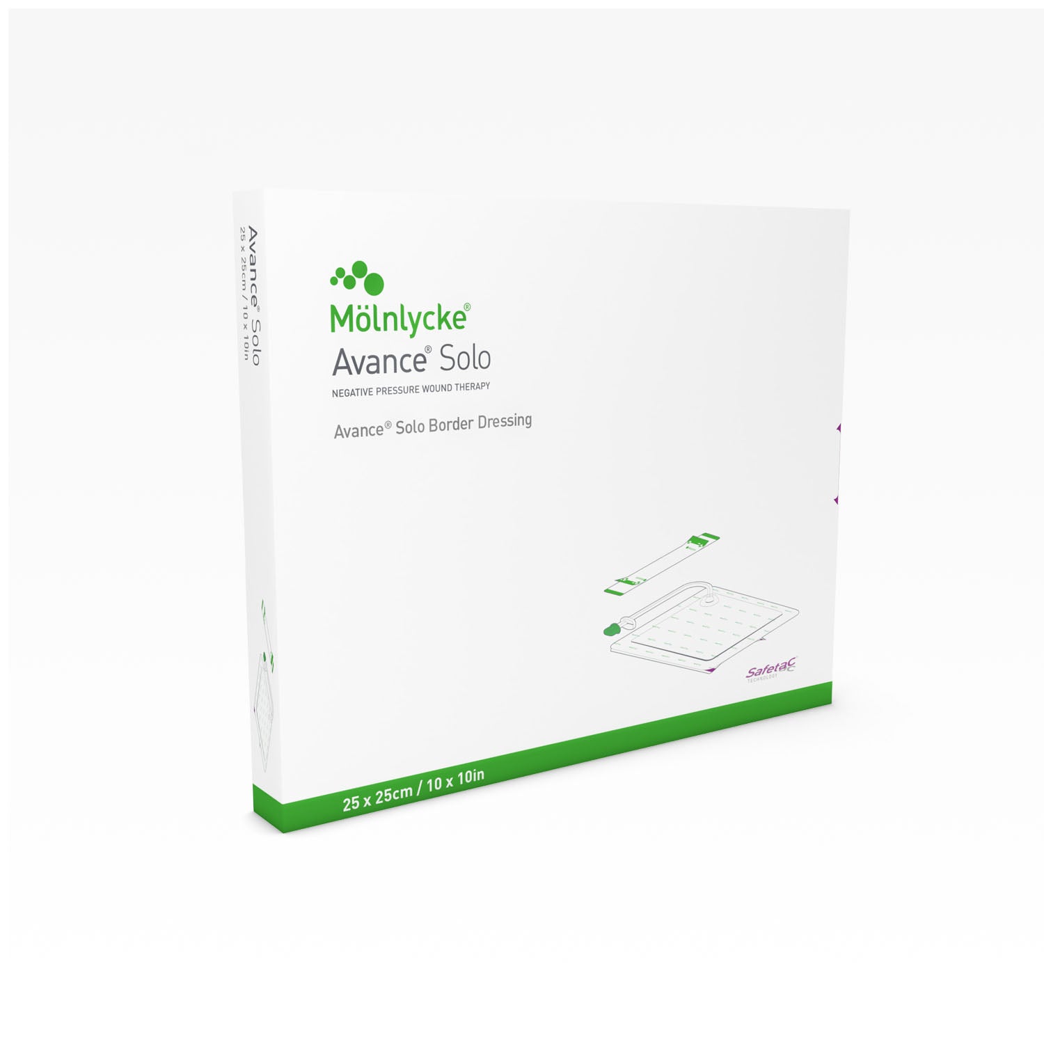 882525 - Molnlycke Health Care US, LLC - Apósito individual Avance, 25 cm x 25 cm, 2 cajas, 2 cajas/caja (solo EE. UU.), caja