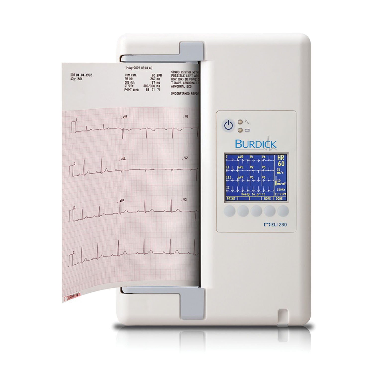BUR230-A - Hillrom - ELI 230 ECG with AM12 USB, 20 Patient Storage (US Only)    , ea