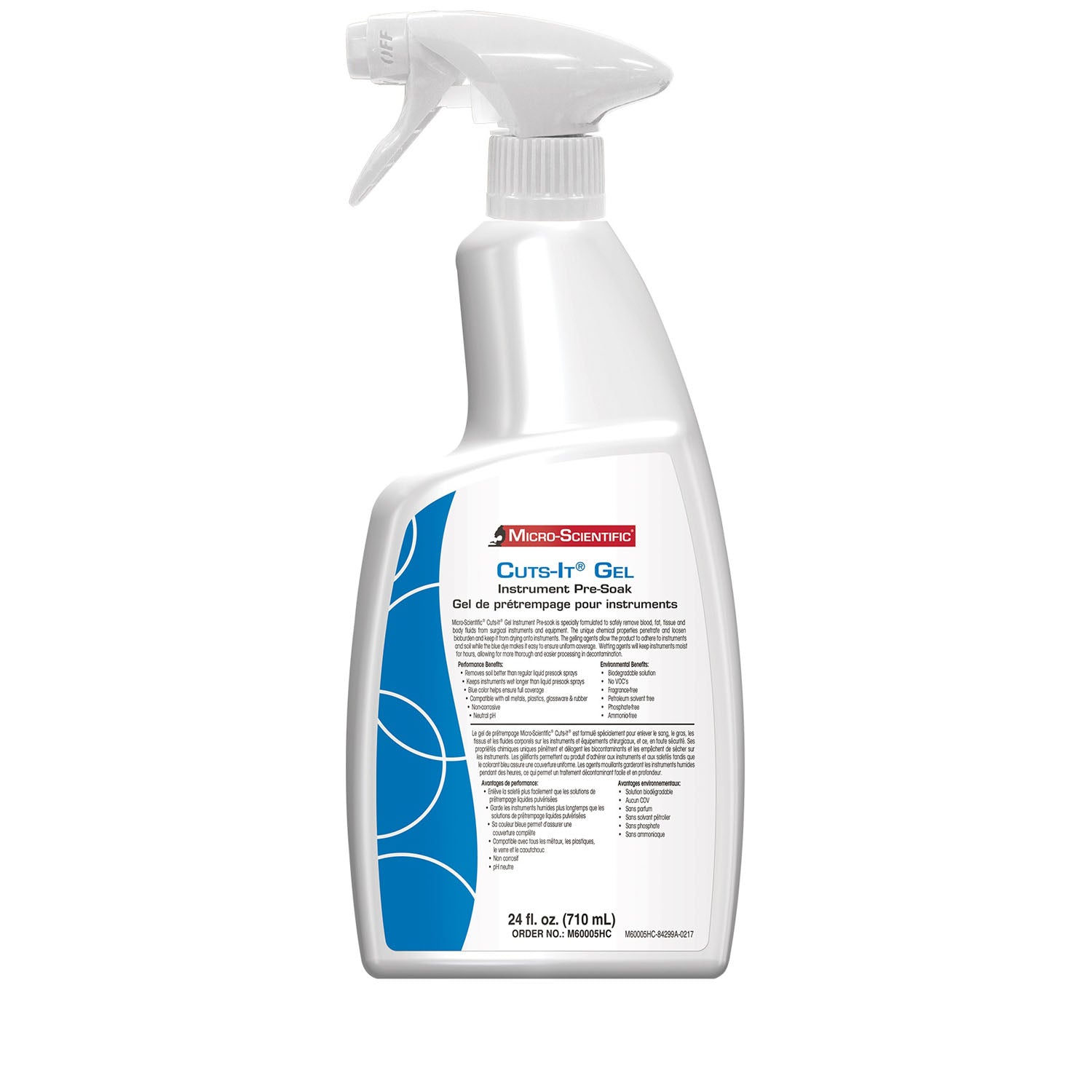M60005HC - Micro-Scientific, USA - Cuts-It Gel Instrument Pre-soak, 24 oz, 12/cs (US Only) (Short-Dated, Minimum Expiry Lead is 30 days; Non-returnable; Non-refundable)    , cs
