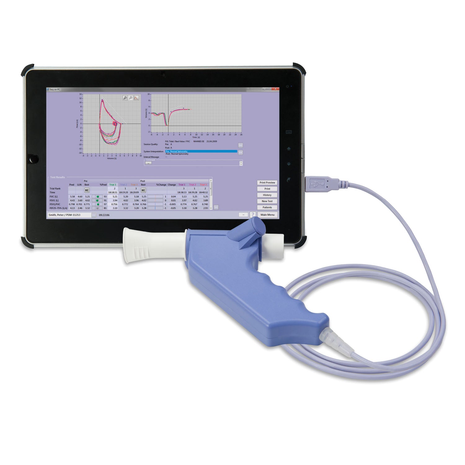 2700-3 - ndd Medical Technologies - Easy on-PC Spirometry System Includes: Spirometry Sensor & Software (DROP SHIP ONLY) (Not Available to Drop Ship from Vendor into Canada)    , kt
