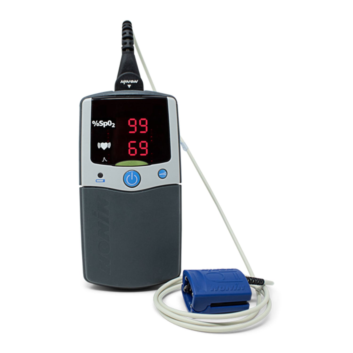 2500A-02 - Nonin Medical, Inc. - Includes:  (1) 8000AA-2 Adult Finger Clip SpO2 Sensor, and (4) AA Alkaline batteries, (1) 2500/2500A Operator’s Manual on CD Rom (Continental US Only - including Alaska & Hawaii)(DROP SHIP ONLY)    , ea