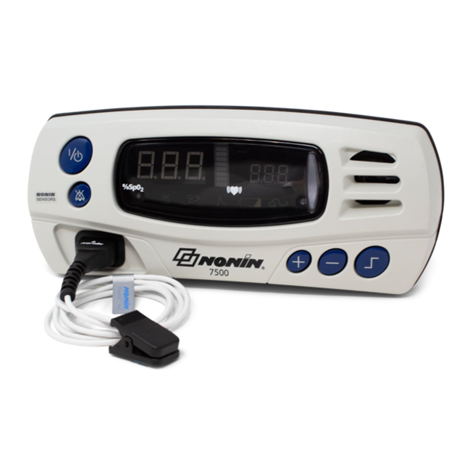 7500-0601 - Nonin Medical, Inc. - Includes: (1) 8000Q2 Reusable Ear Clip SpO2 Sensor (1 meter), (1) Power Supply, (1) Power Cord-US, (1) 7500B Battery Pack (located inside back cover), (1) 7500 Operator's Manual on CD-ROM (Continental US Only - including