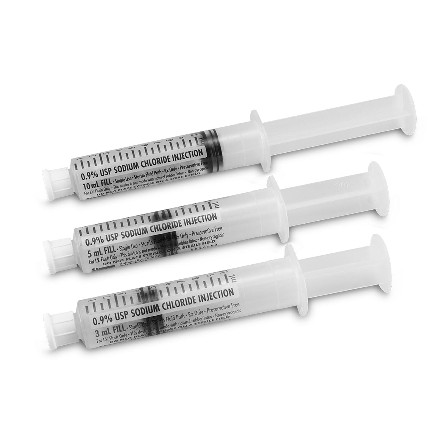 1203-BP - Nurse Assist - IV Flush Syringe, USP Normal Saline, 3 mL in a 12 mL Syringe, 400/cs (Rx) (28 cs/plt)    , cs