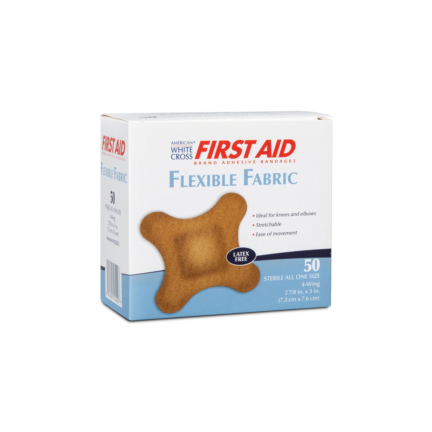 1622033 - Dukal Corporation - Adhesive Bandage, Lightweight, Flex, Fabric, 2-7/8" x 3", Sterile, 50/bx, 12 bx/cs    , cs