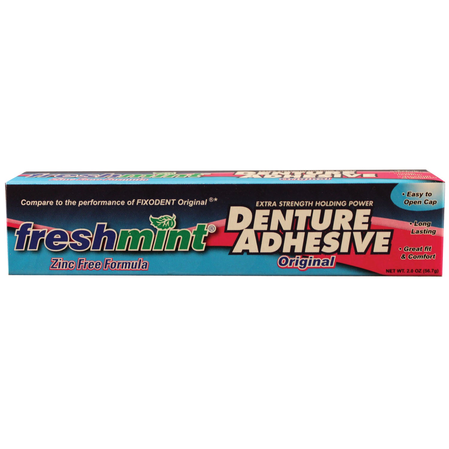 DA2 - New World Imports - Denture Adhesive, Freshmint, 2 oz, Zinc-Free Formulation, Compared to the Performance of Fixodent Original®, 72/cs    , cs