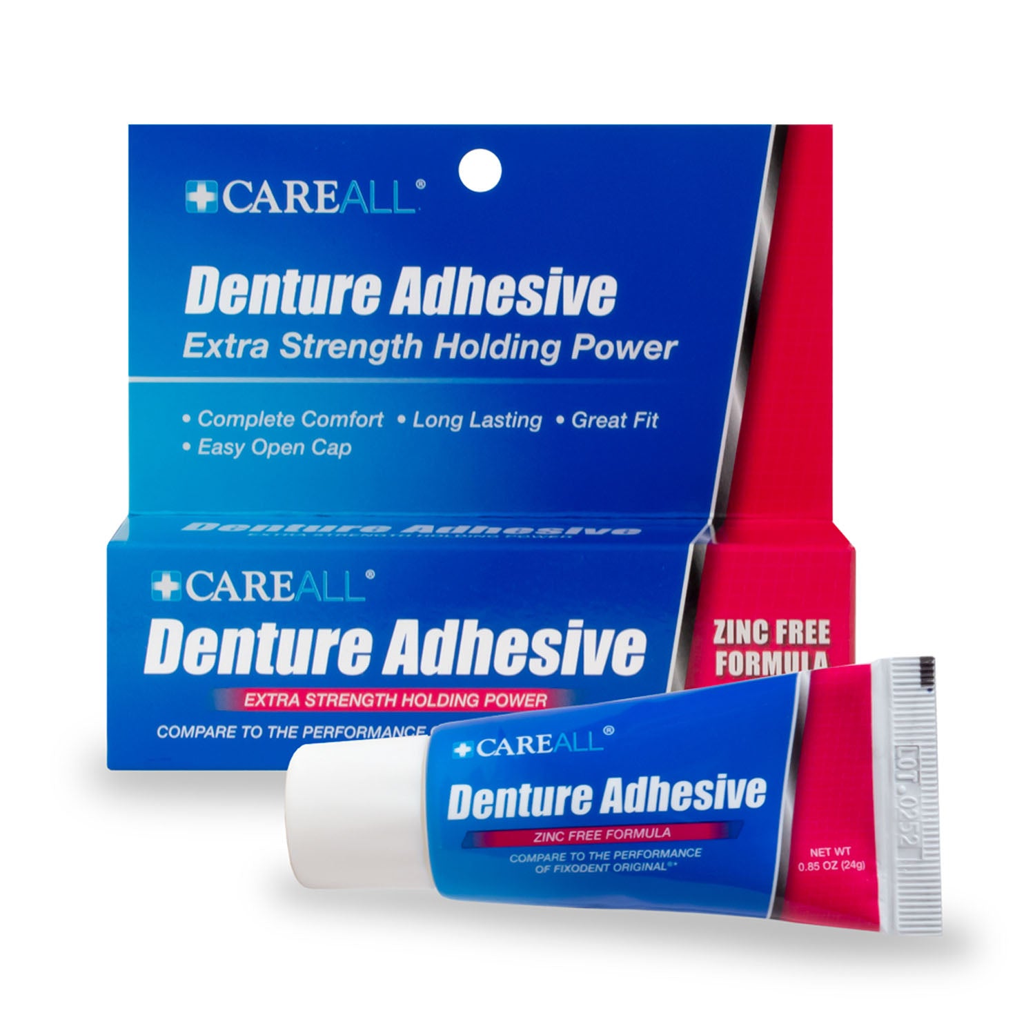 DA8524 - New World Imports - CareALL® Denture Adhesive, 0.85 oz (NBE Fixodent Original), 24/cs (Short-Dated & Non-Returnable)    , cs