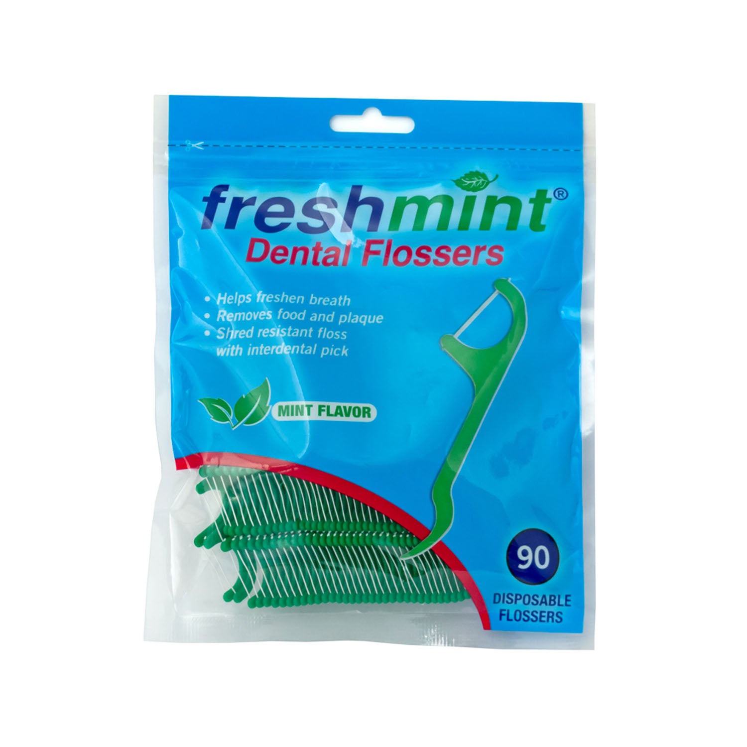 FLSPK9036 - New World Imports - Freshmint® Dental Floss Picks, Mint Flavored, 90/bg, 36 bg/cs    , cs