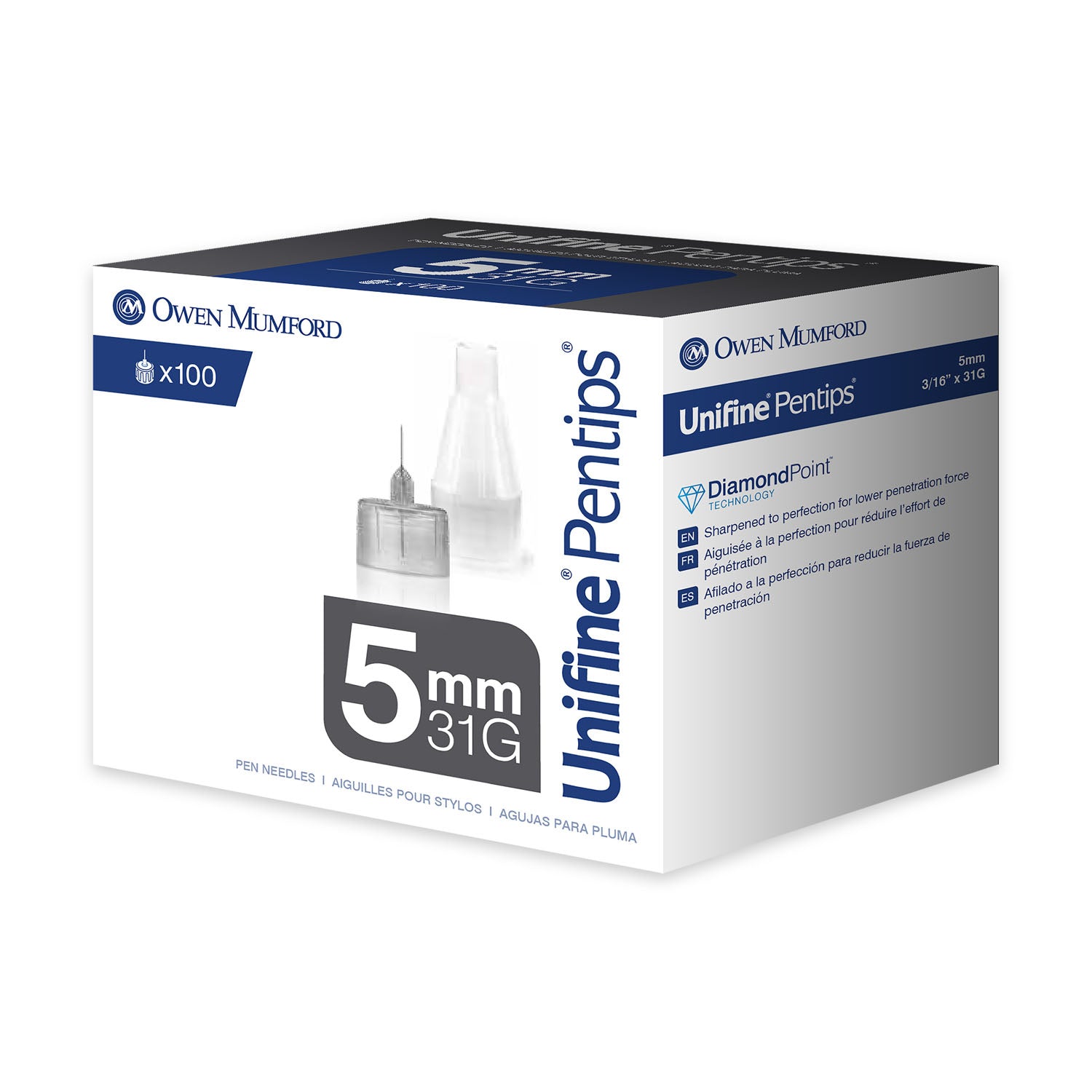 AN3550 - Owen Mumford - Pen Needle, 5mm, 100/bx (US & Canada Only)    , bx