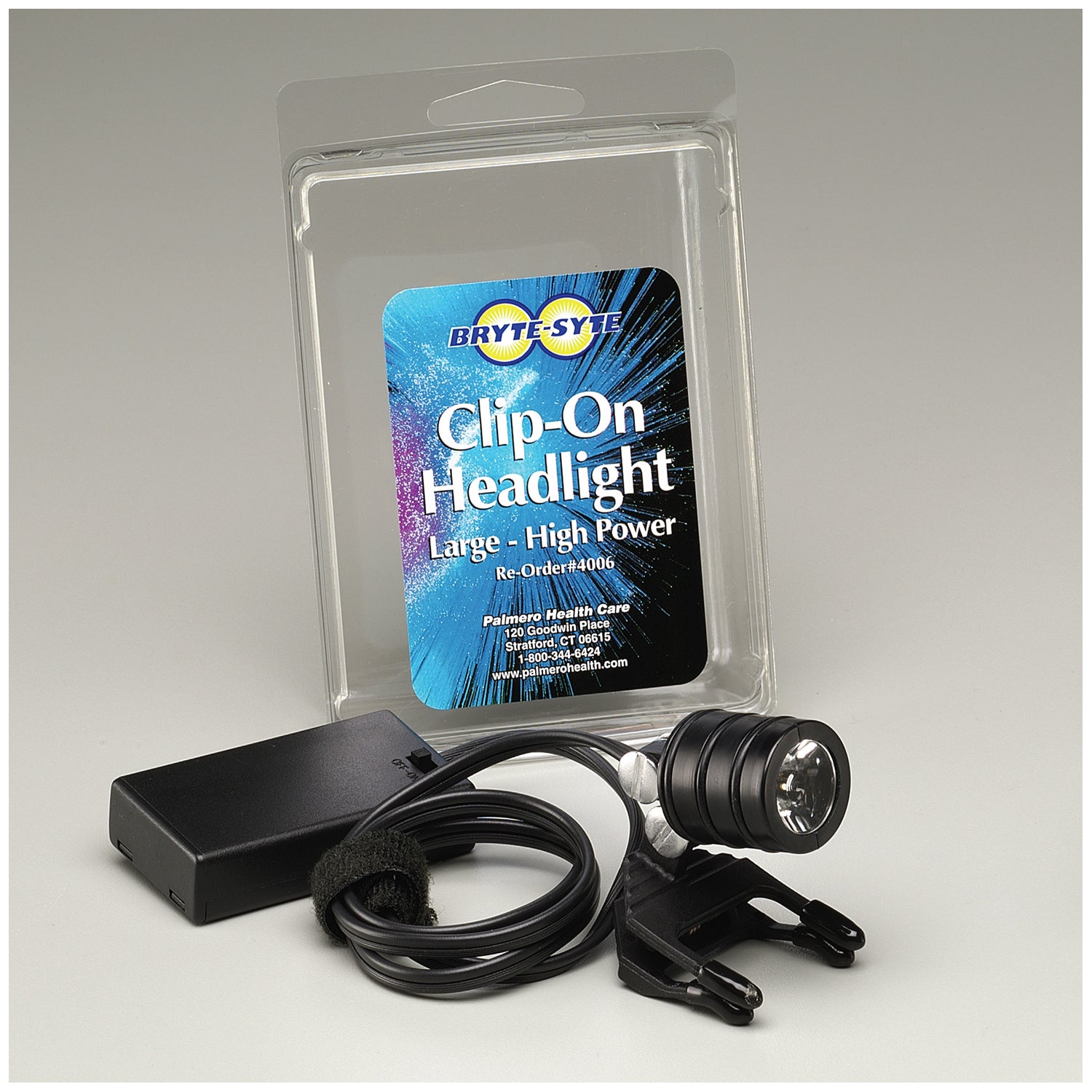 4006 - Palmero - Clip-On Headlight, Includes One Set AAA Batteries (US SALES ONLY)    , ea