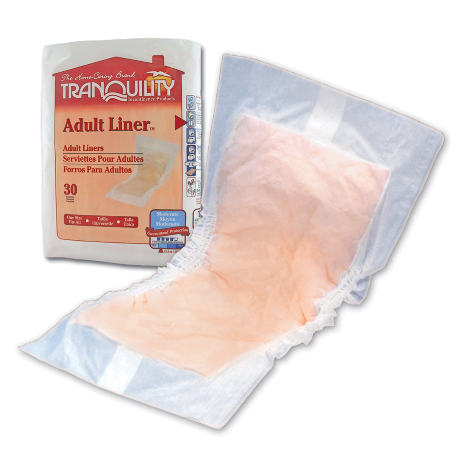 2078 - Principle Business Enterprises - Adult Liner, 24" x 9", 15½ fl oz Capacity, 30/pk, 4 pk/cs (US Only)     , cs