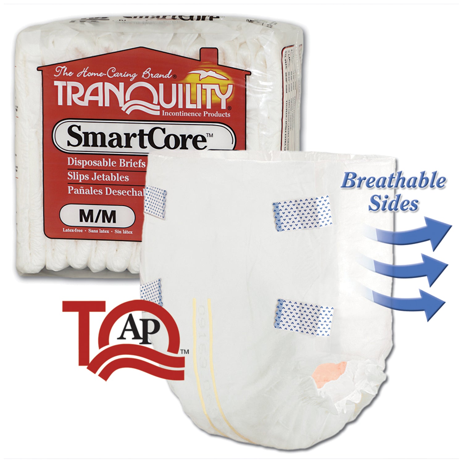 2312 - Principle Business Enterprises - Brief, Medium Adult, 32"-44", 24.0 fl oz Capacity, 12/pk, 8 pk/cs (US Only)    , cs