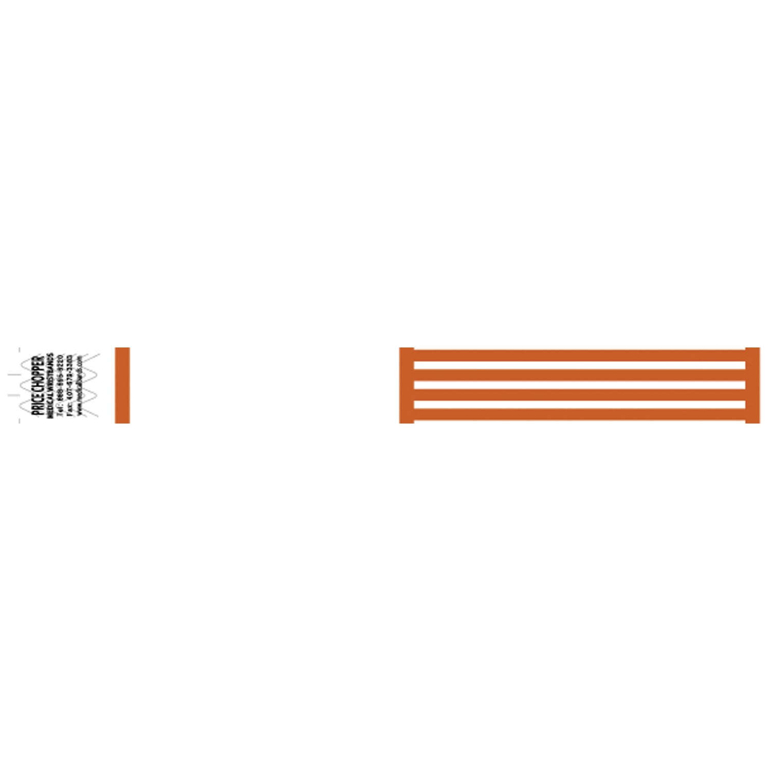 2005 - Medical ID Solutions - Wristband, Tyvek, 1", Orange, 1000/bx    , bx