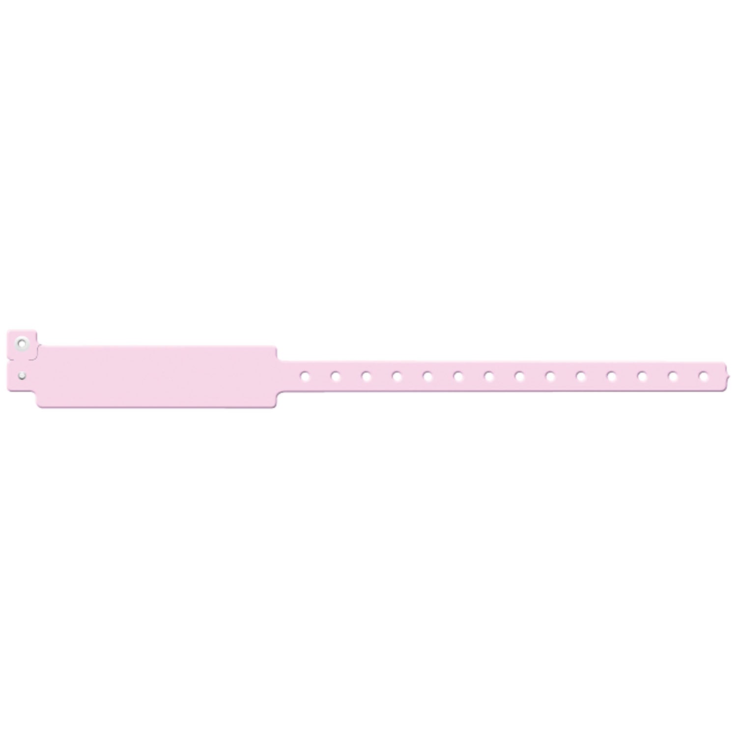 207C - Soluciones de identificación médica - Pulsera para adultos, vinilo para escribir, impresión personalizada, rosa, 500 unidades por caja