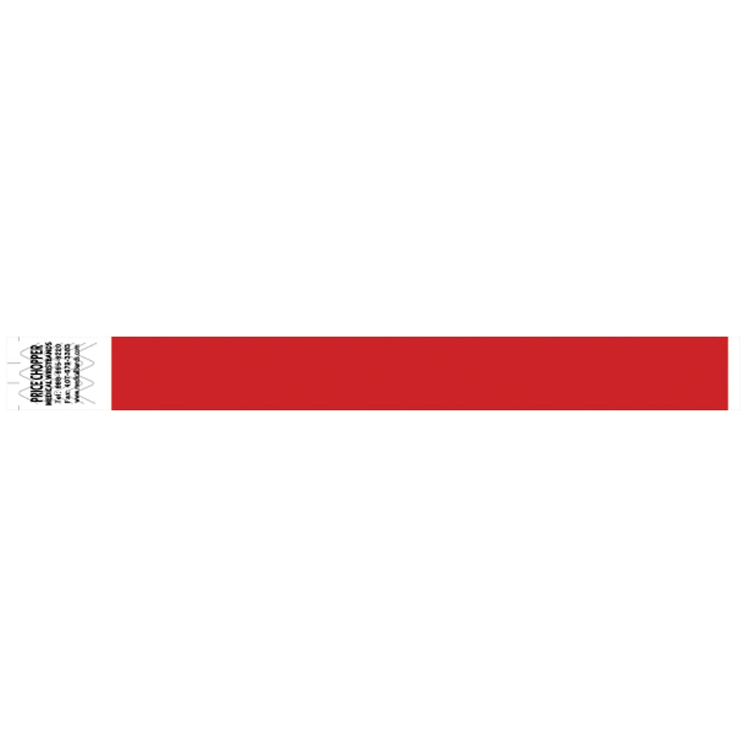 2104 - Medical ID Solutions - Wristband, Tyvek 1", Solid Red, 1000/bx    , bx