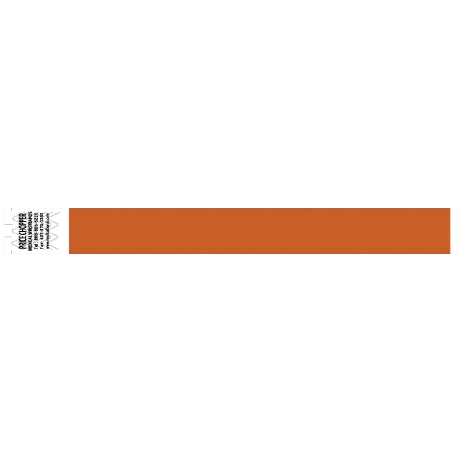 2105 - Medical ID Solutions - Wristband, Tyvek 1", Solid Orange, 1000/bx    , bx