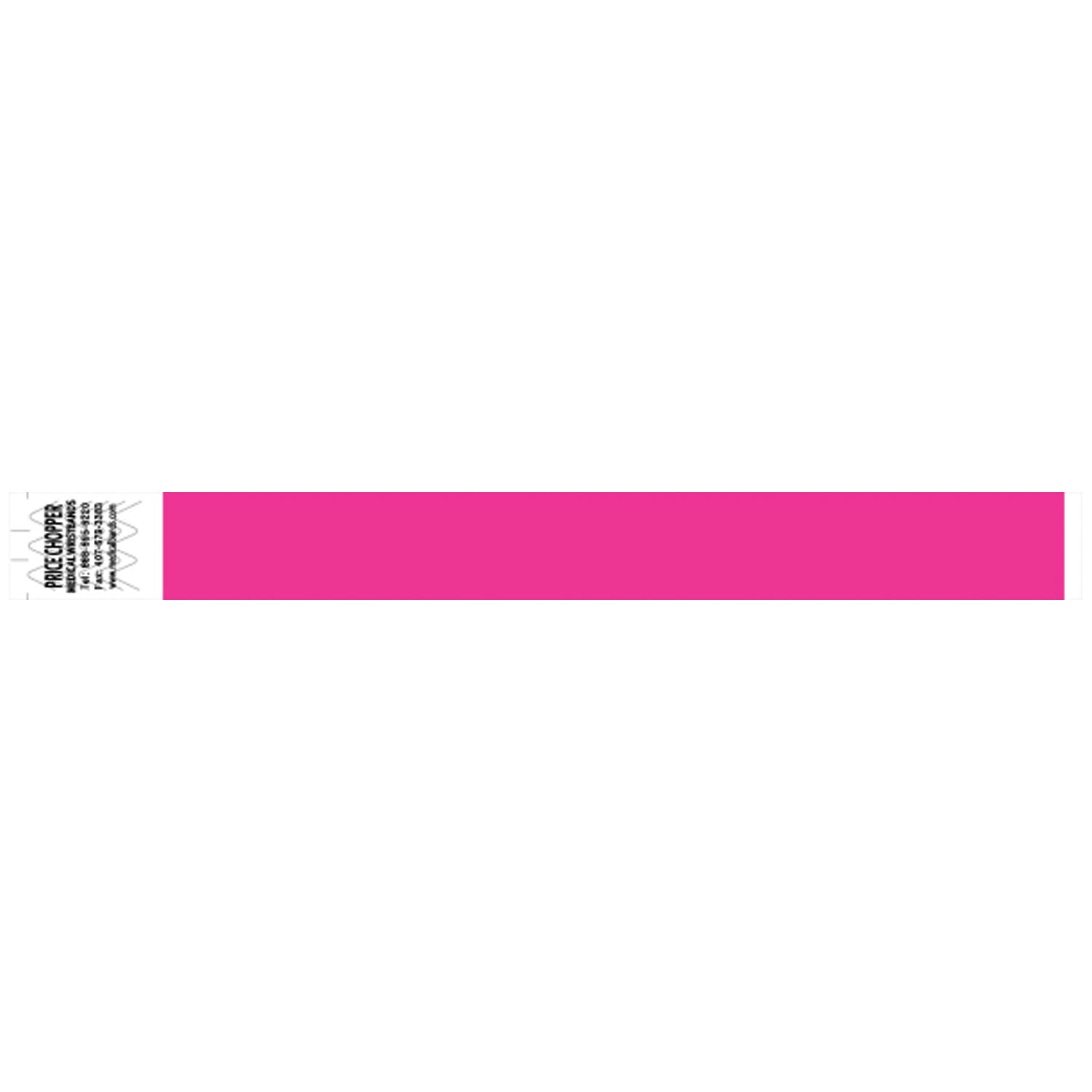 2107 - Medical ID Solutions - Wristband, Tyvek 1", Solid Pink, 1000/bx    , bx