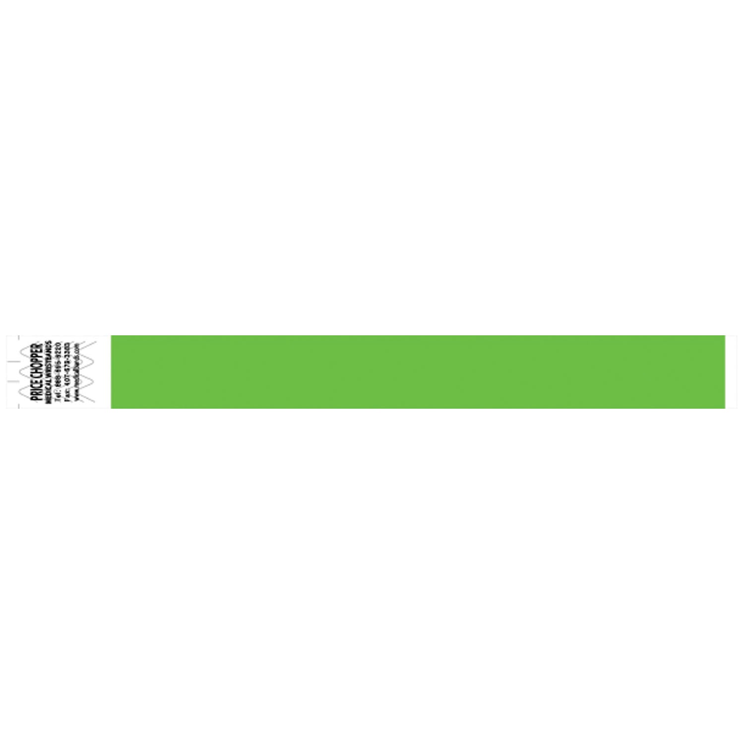 2109 - Medical ID Solutions - Wristband, Tyvek 1", Solid Lime Green, 1000/bx    , bx