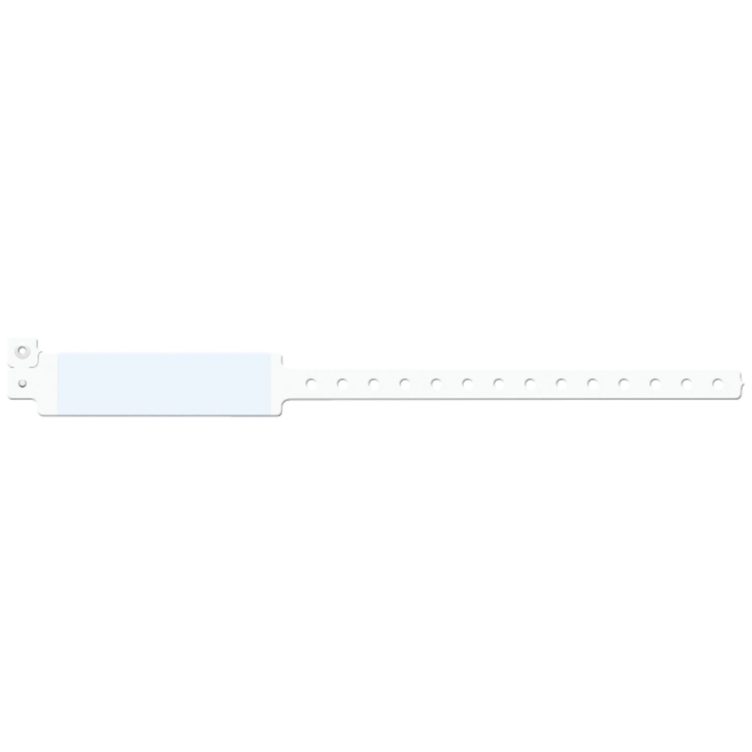 221C - Medical ID Solutions - Wristband, Adult, Imprinter Vinyl, Custom Printed, White, 500/bx    , bx
