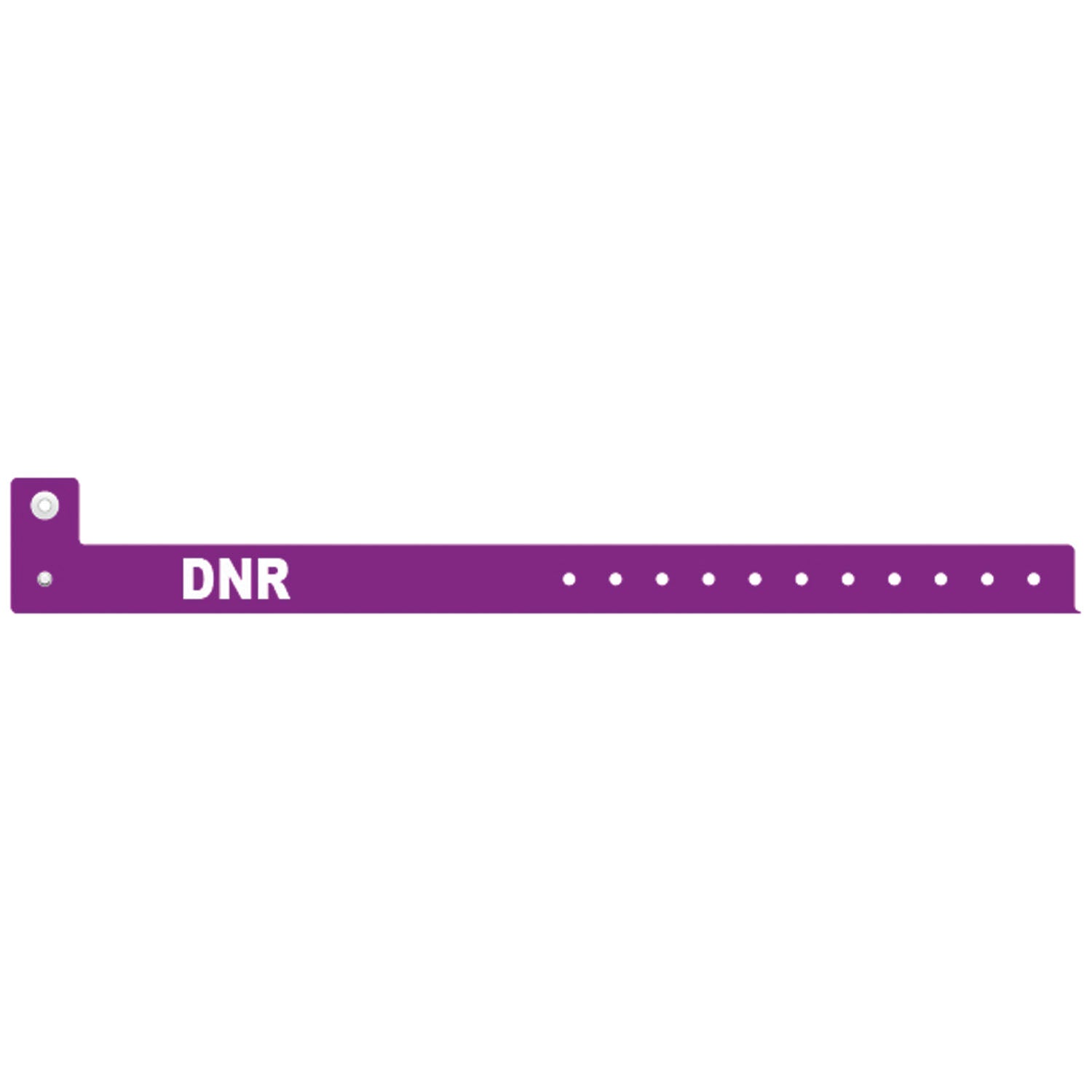 3307DNR - Medical ID Solutions - Wristband, L Shape, Tri-Laminate, DNR, Purple, 500/bx    , bx