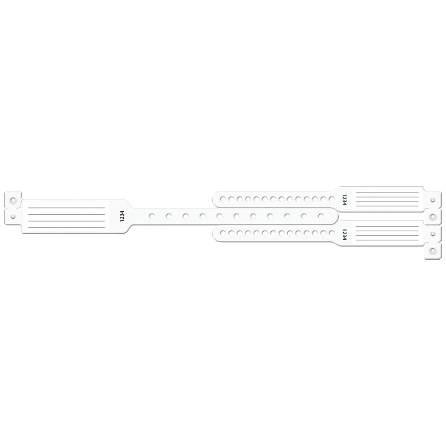 425 - Soluciones de identificación médica - Juego de pulseras de 3 piezas para madre e hijo, inserto, blanco, 100 unidades por caja