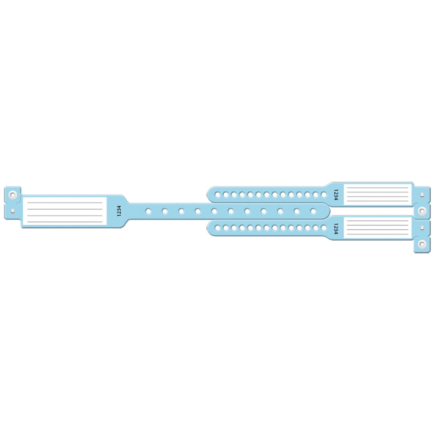 426 - Soluciones de identificación médica - Juego de pulseras de 3 piezas para madre e hijo, inserto, azul, 100 unidades por caja