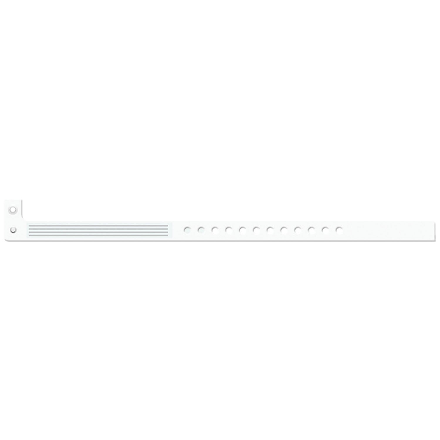 441C - Medical ID Solutions - Wristband, L-Shape, Insert Vinyl, Custom Printed, White, 500/bx    , bx