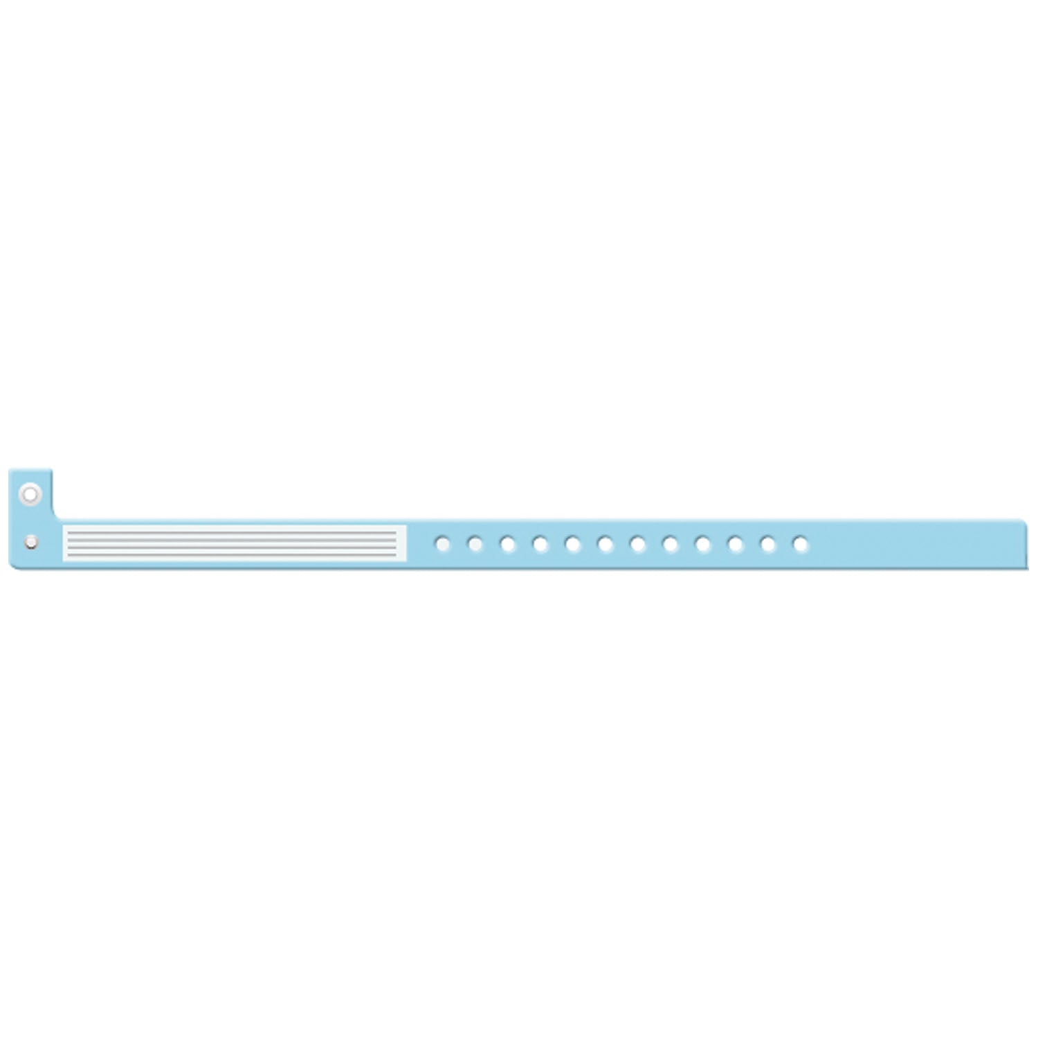 442C - Soluciones de identificación médica - Pulsera en forma de L, vinilo insertable, impresión personalizada, azul, 500/caja