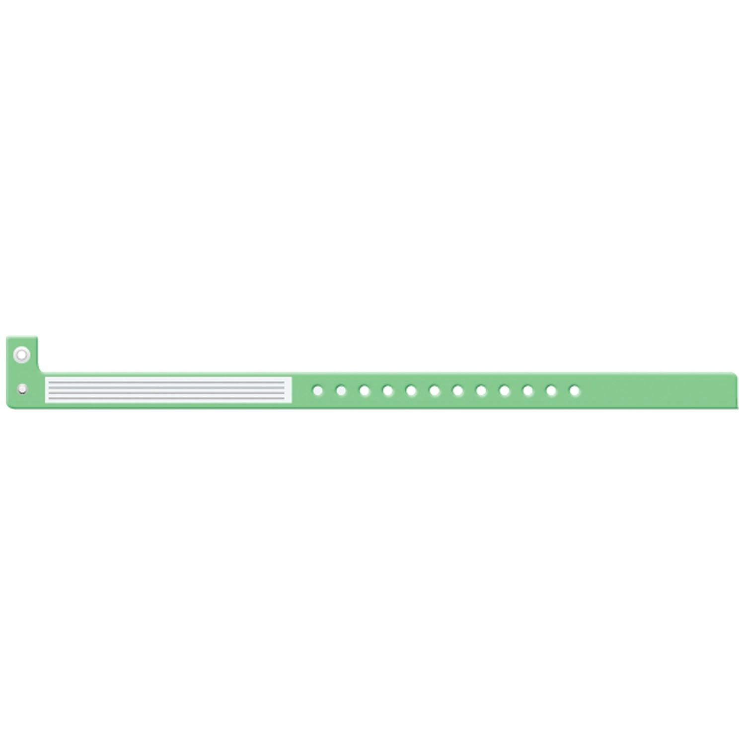 443 - Soluciones de identificación médica - Pulsera en forma de L con inserto de vinilo, verde, 500 unidades por caja