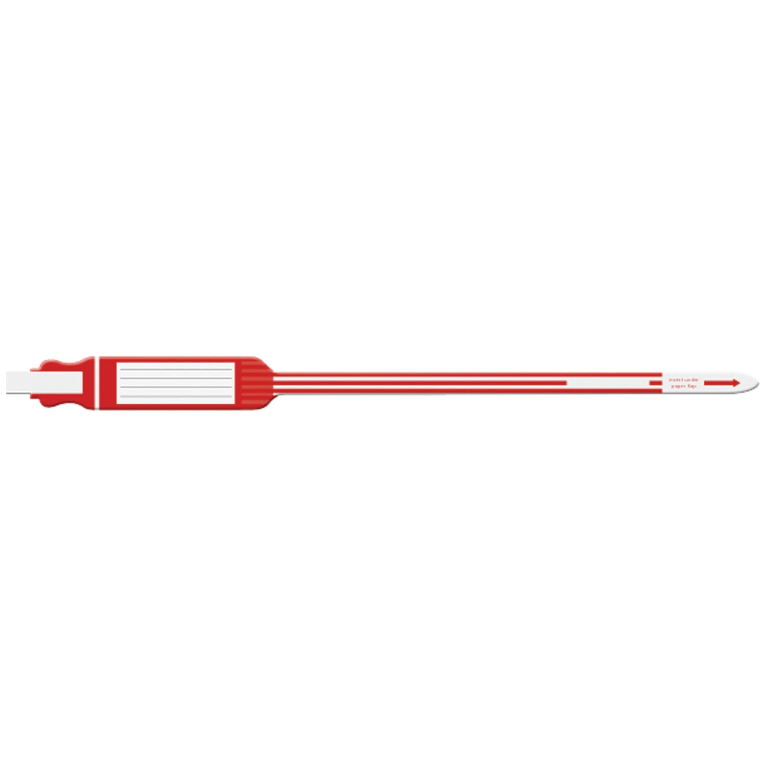 7144 - Soluciones de identificación médica - Pulsera para adultos/niños, insertable, autoadhesiva, trilaminada, roja, 250 unidades por caja
