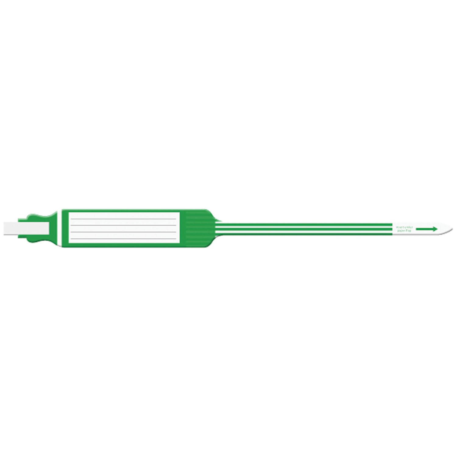 7443 - Soluciones de identificación médica - Pulsera para adultos, insertable, autoadhesiva, trilaminada, extra ancha, verde, 250 unidades por caja