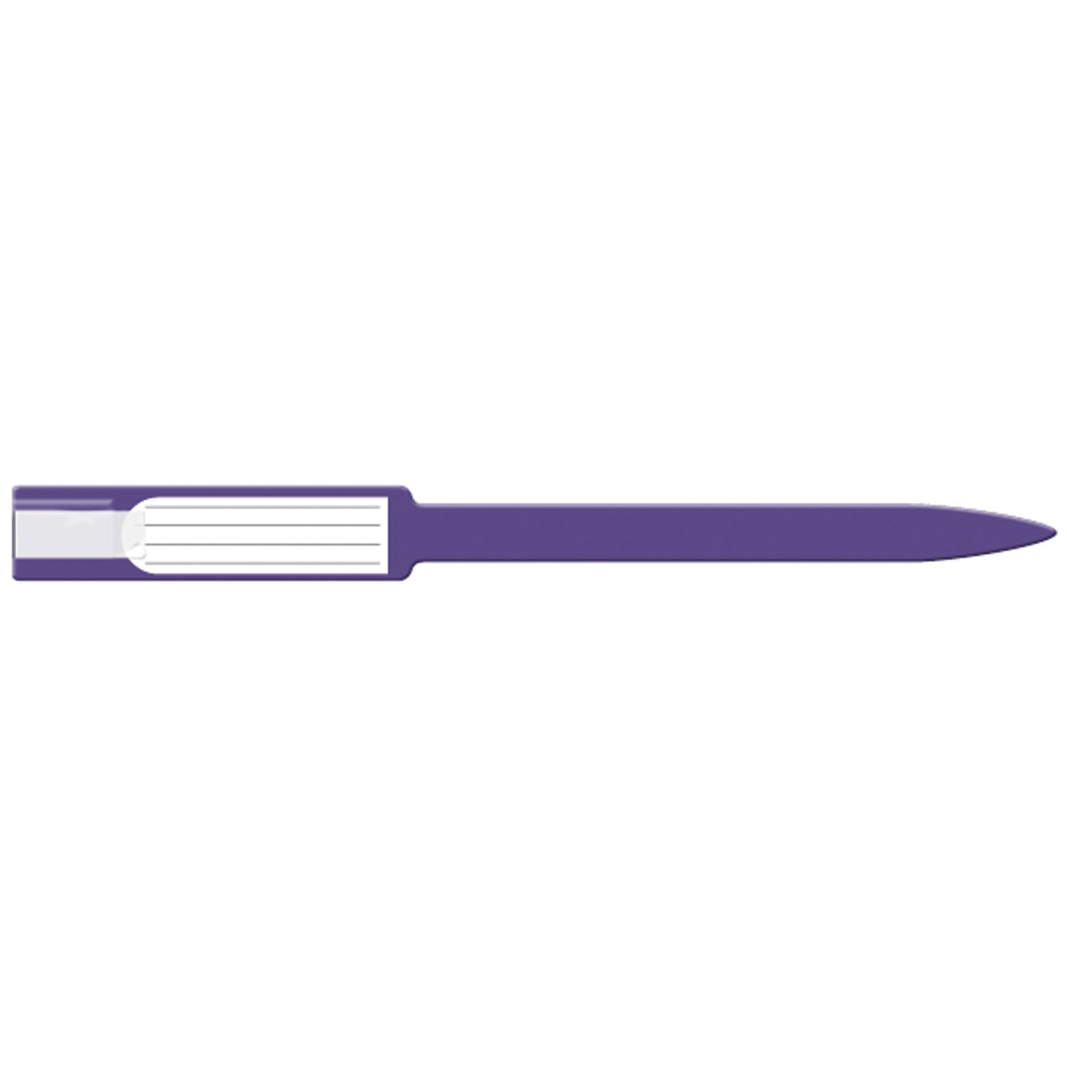 8547 - Soluciones de identificación médica - Pulsera para adultos/niños, insertable, autoadhesiva, sellable, de vinilo suave, morada, 250 unidades por caja