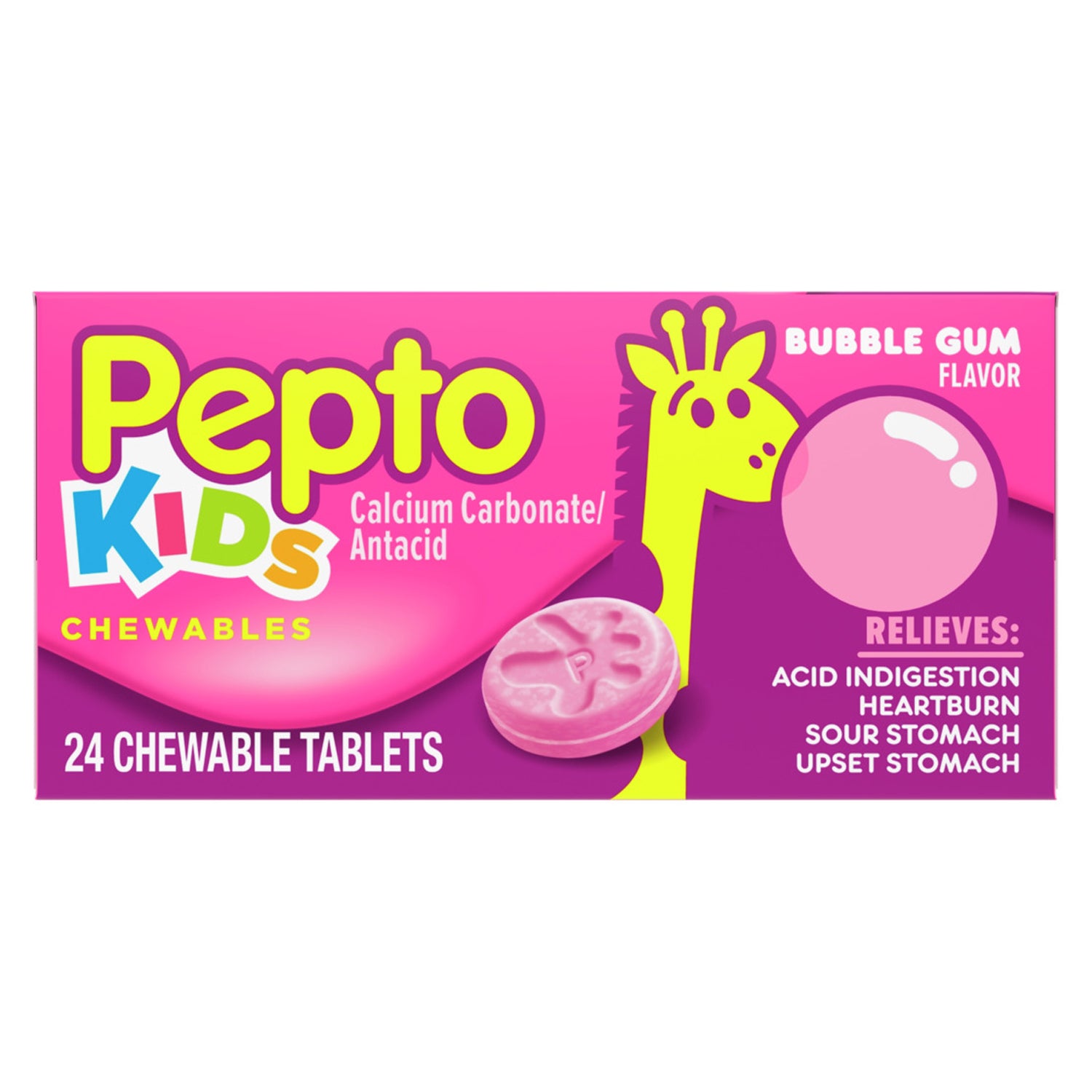 0149003966 - Procter & Gamble Distributing LLC - Pepto Kids Chewable Tablet, Bubblegum, Heartburn, Acid Indigestion, Upset Stomach, 24/pk, 24pk/cs (Item is Short-Dated; Non-Returnable) (Item on Manufacturer Backorder - Inventory Limited when made Availab