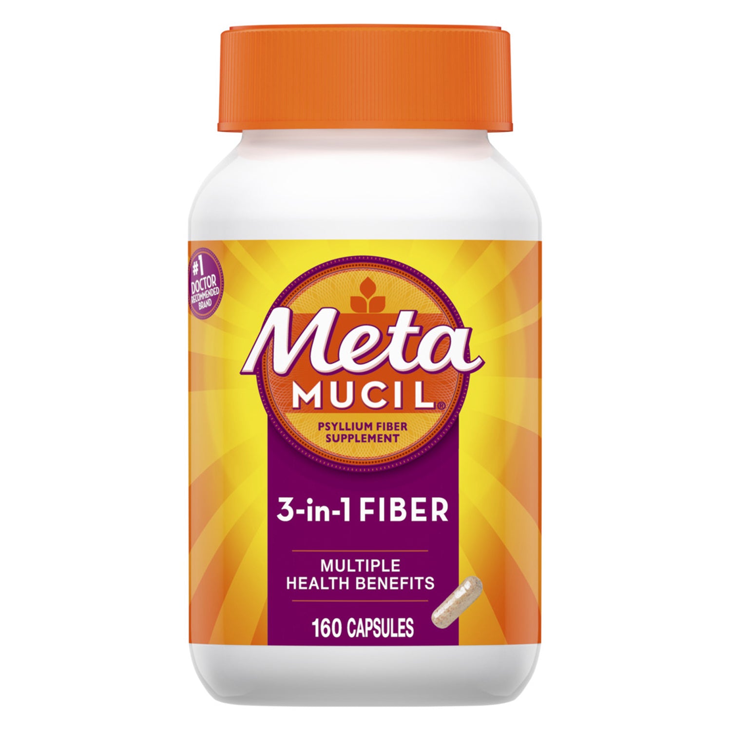 3700040511 - 寶潔分銷有限公司 - Metamucil® 洋車前子纖維補充劑，纖維膠囊，160粒/瓶，12瓶/箱，箱裝