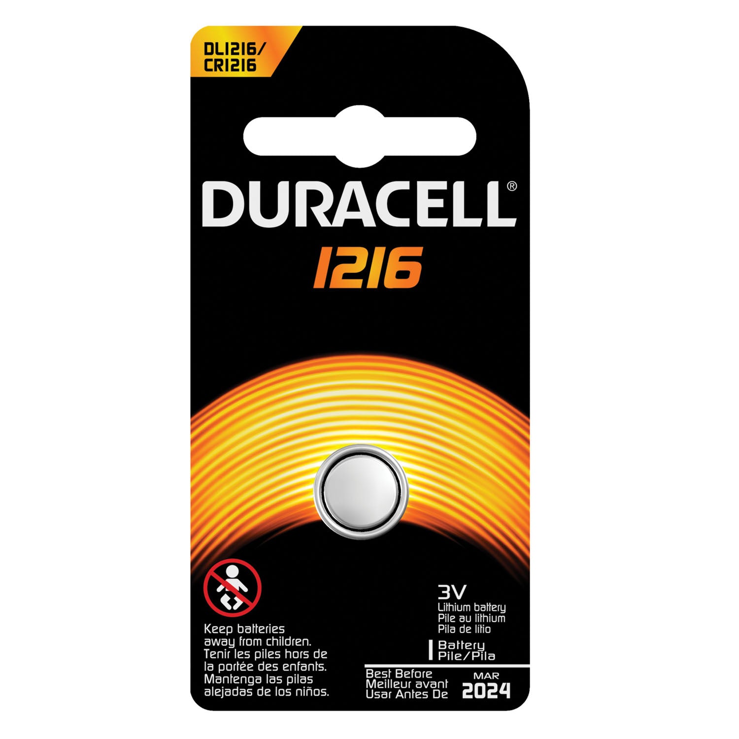 DL1216BPK - Duracell - Battery, Lithium, Size DL1216, 3V, 6/bx, 6 bx/cs (UPC# 66262) (HAZMAT Fees Apply, cannot ship via Air or to AK, GU, HI, MP, PR, VI) (Products are not for Private Household Markets; Products cannot be sold on Amazon.com or any other