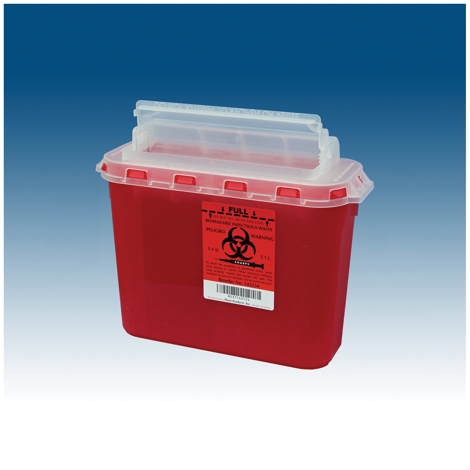 143154 - Plasti-Products, Inc. - Container, 5.4 Qt, Red, 10/bx, 2 bx/cs (Item is on allocation. Supplie may be limited or there may be longer than normal lead times)    , cs