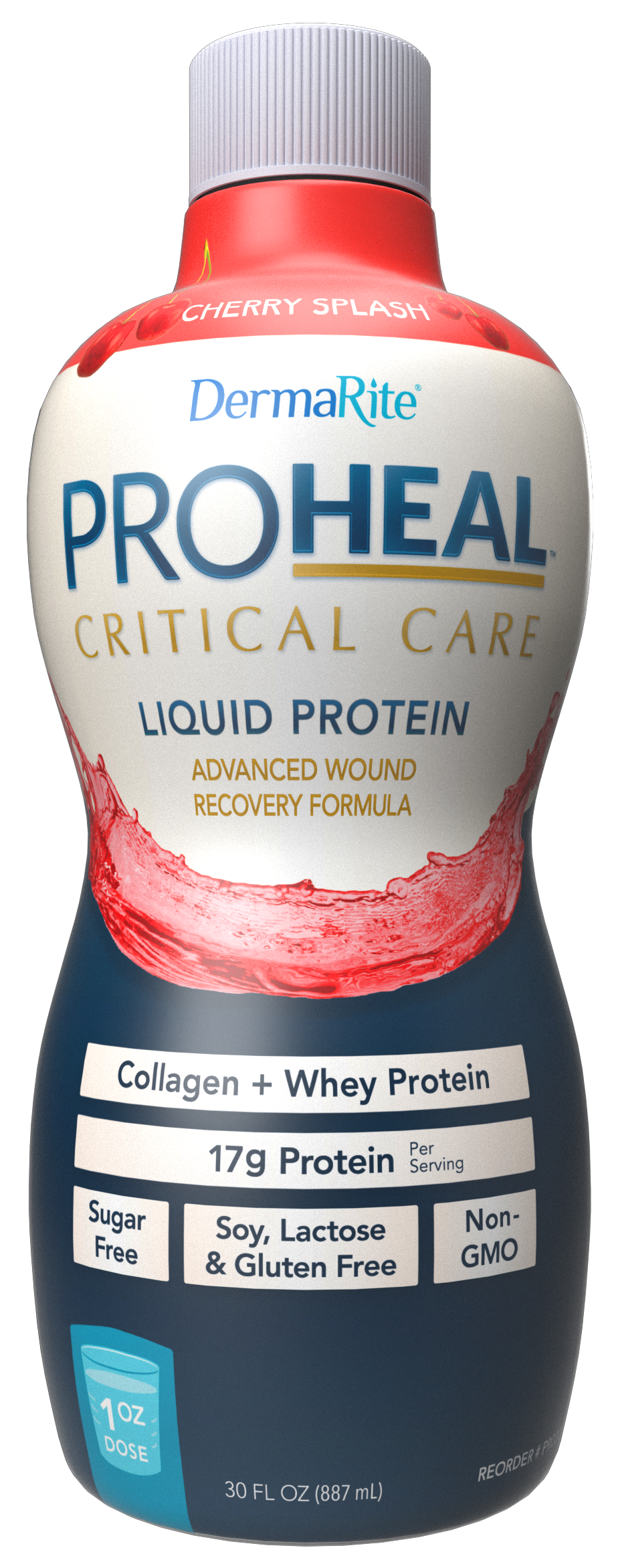956935 - ProHeal - Oral Supplement ProHeal Critical Care Cherry Splash Flavor Liquid 30 oz. Bottle PRO3000 Case of 4, (CS)
