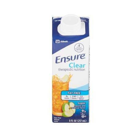 1048229 - Ensure - Ensure Clear Therapeutic Nutrition Oral Supplement Apple Flavor Liquid 8 oz. Reclosable Carton, 64903, Pack of 1, (EA)