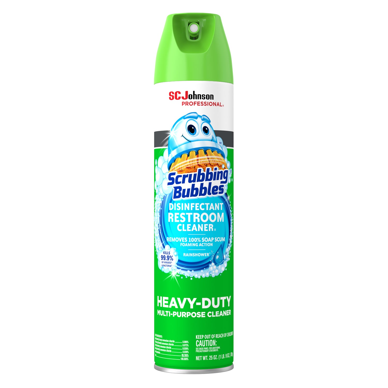 313358 - SC Johnson Professional - Scrubbing Bubbles® Disinfectant Restroom Cleaner II, Aerosol Can, 25oz 12/cs (HAZMAT Fees Apply, cannot ship via Air or to AK, GU, HI, MP, PR, VI) (Pricing Subject to Change without Notice)    , cs