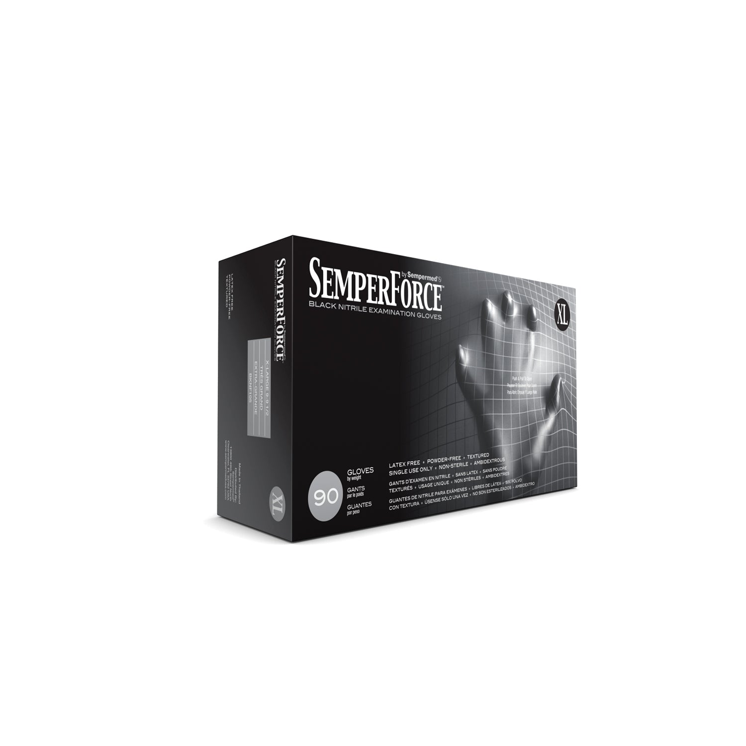 BKNF105 - Harps USA, Inc. - Exam Glove, Nitrile, X-Large, Black, 90/bx, 10 bx/cs    , cs
