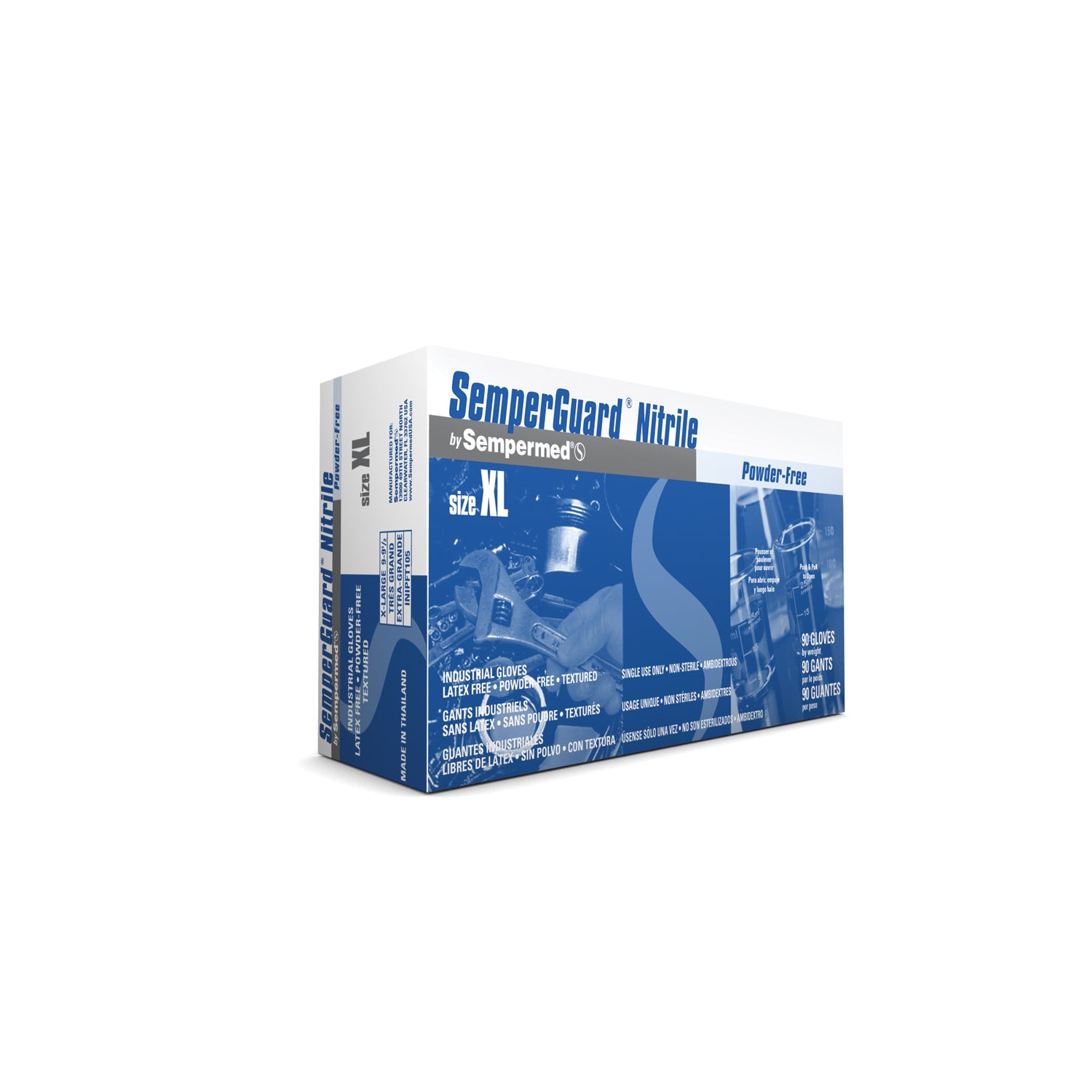 INIPFT105 - Harps USA, Inc. - Glove, Disposable, Nitrile, X-Large, Powder Free (PF), Textured Fingers, Beaded Cuff, Ambidextrous, 90/bx, 10 bx/cs (Item on Manufacturer Backorder - Inventory Limited when Available)    , cs