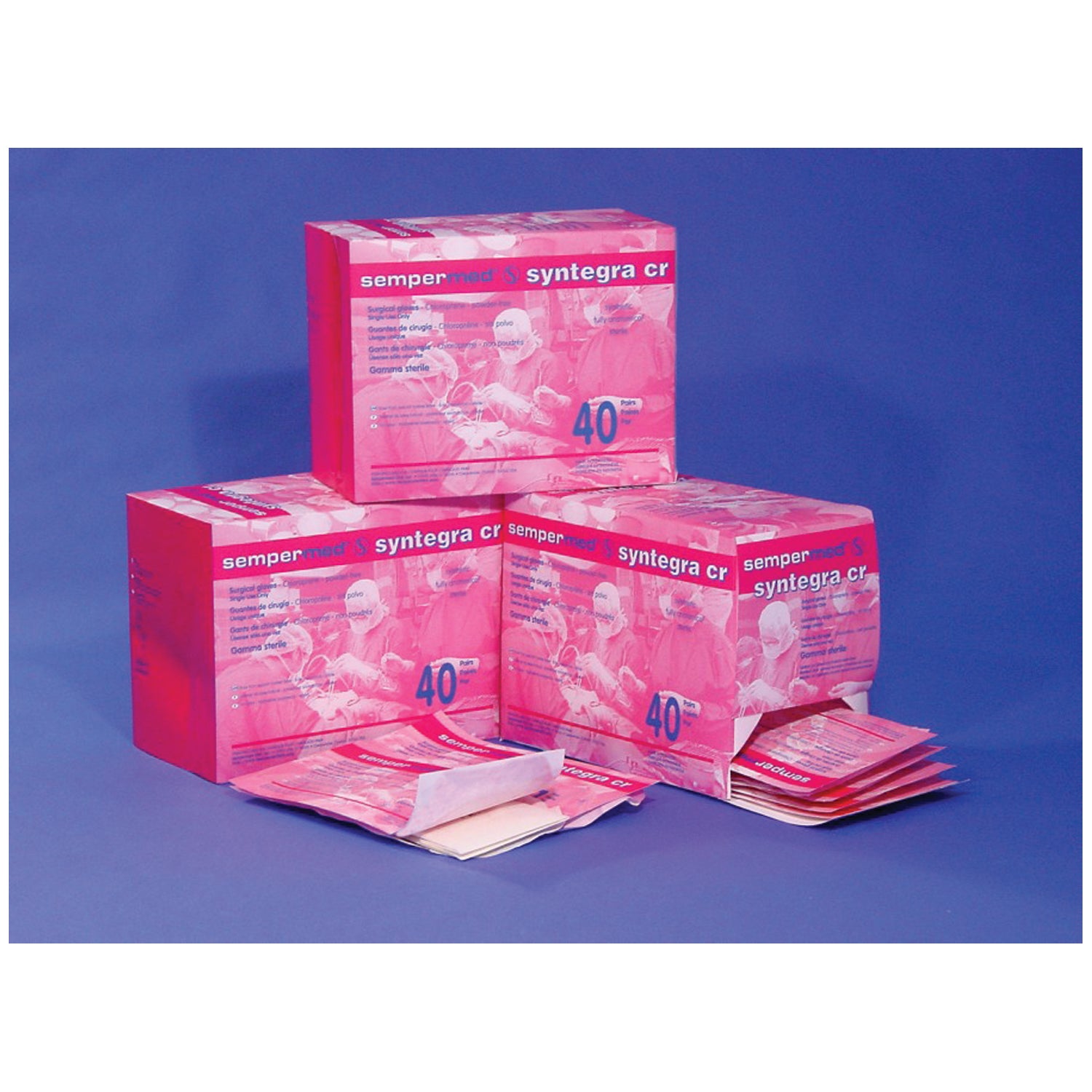 SCR850 - Harps USA, Inc. - Surgical Glove, Sterile, No Latex, Size 8½, Powder Free (PF), Beaded Cuff, Textured Surface, Hand Specific, 40/bx, 6 bx/cs    , cs