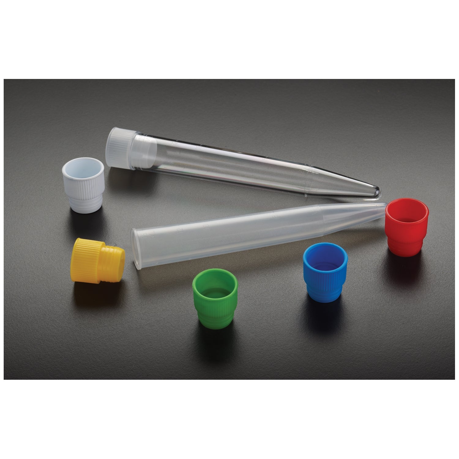 T408 - Simport Scientific - Tubo cónico de 15 ml, 17 x 120 de poliestireno (tapas no incluidas), 100/paquete, 10/paquete, caja