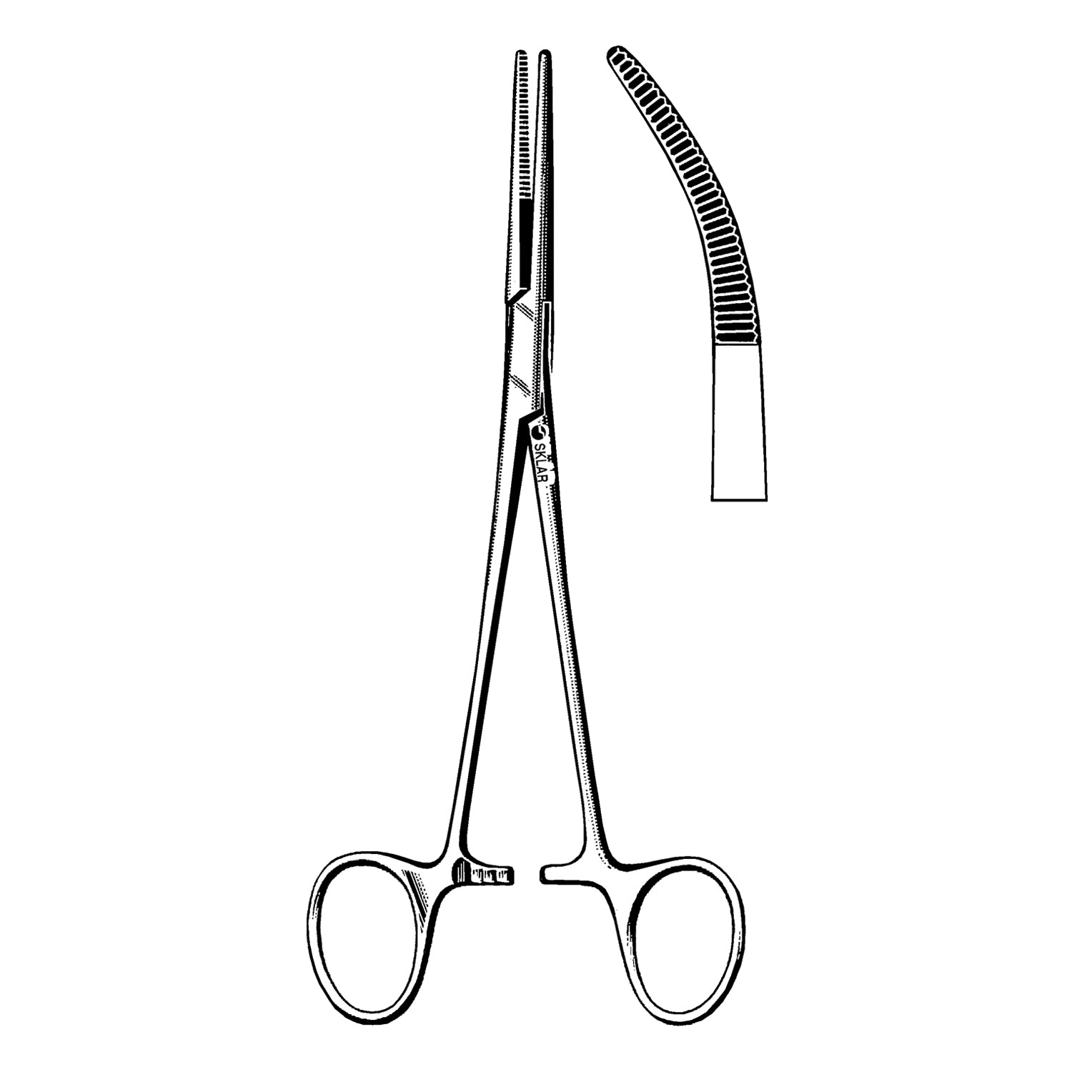 17-1362 - Sklar Instruments - Rankin Kelly Forcep, Curved, 6.25" (DROP SHIP ONLY)    , ea