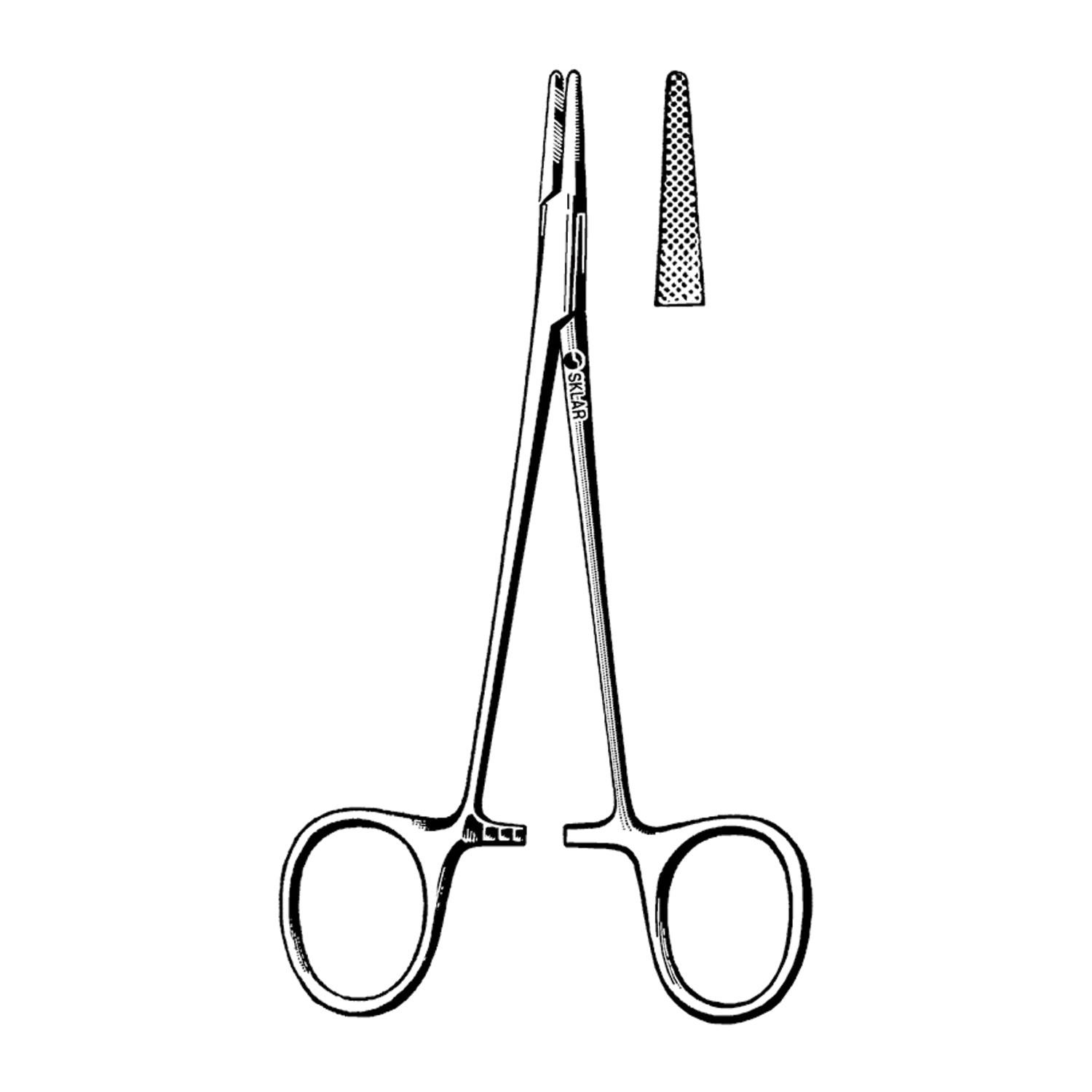 20-1450 - Sklar Instruments - Baumgartner Needle Holder, Serrated, 5.25" (DROP SHIP ONLY)    , ea