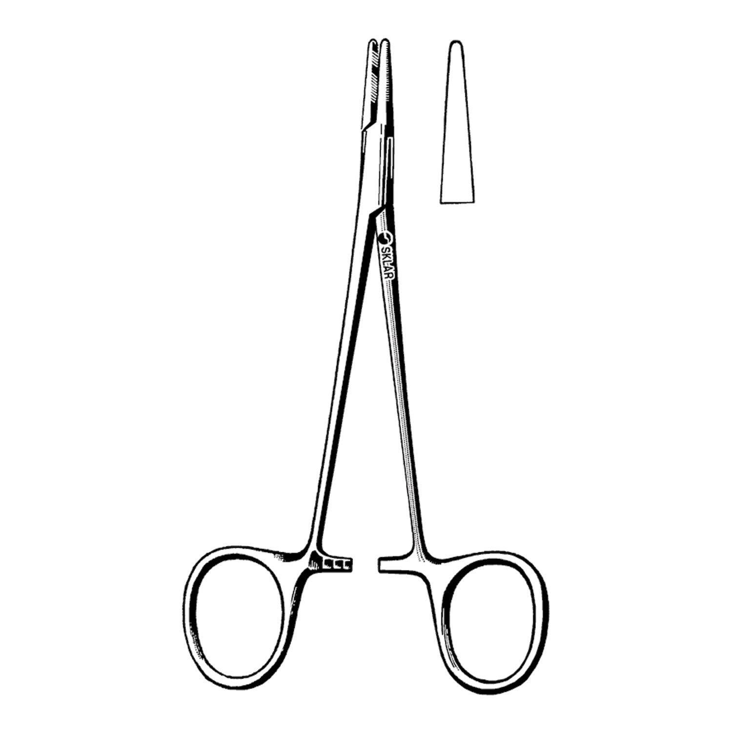 20-1750 - Sklar Instruments - Halsey Needle Holder, Smooth, 5" (DROP SHIP ONLY)    , ea