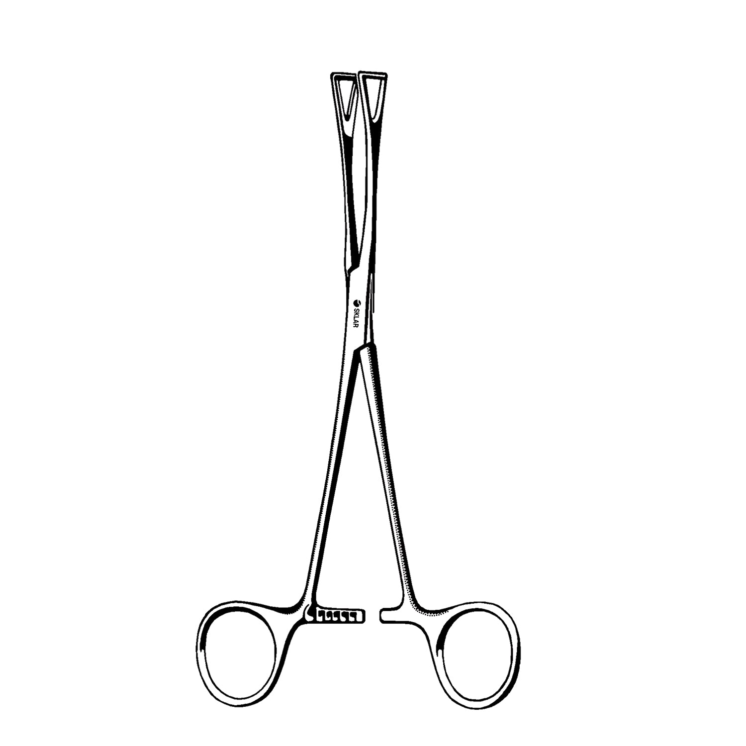 36-2577 - Sklar Instruments - Pinzas pulmonares Duval, mandíbula de 1", 8" (SOLO ENVÍO DIRECTO), c/u