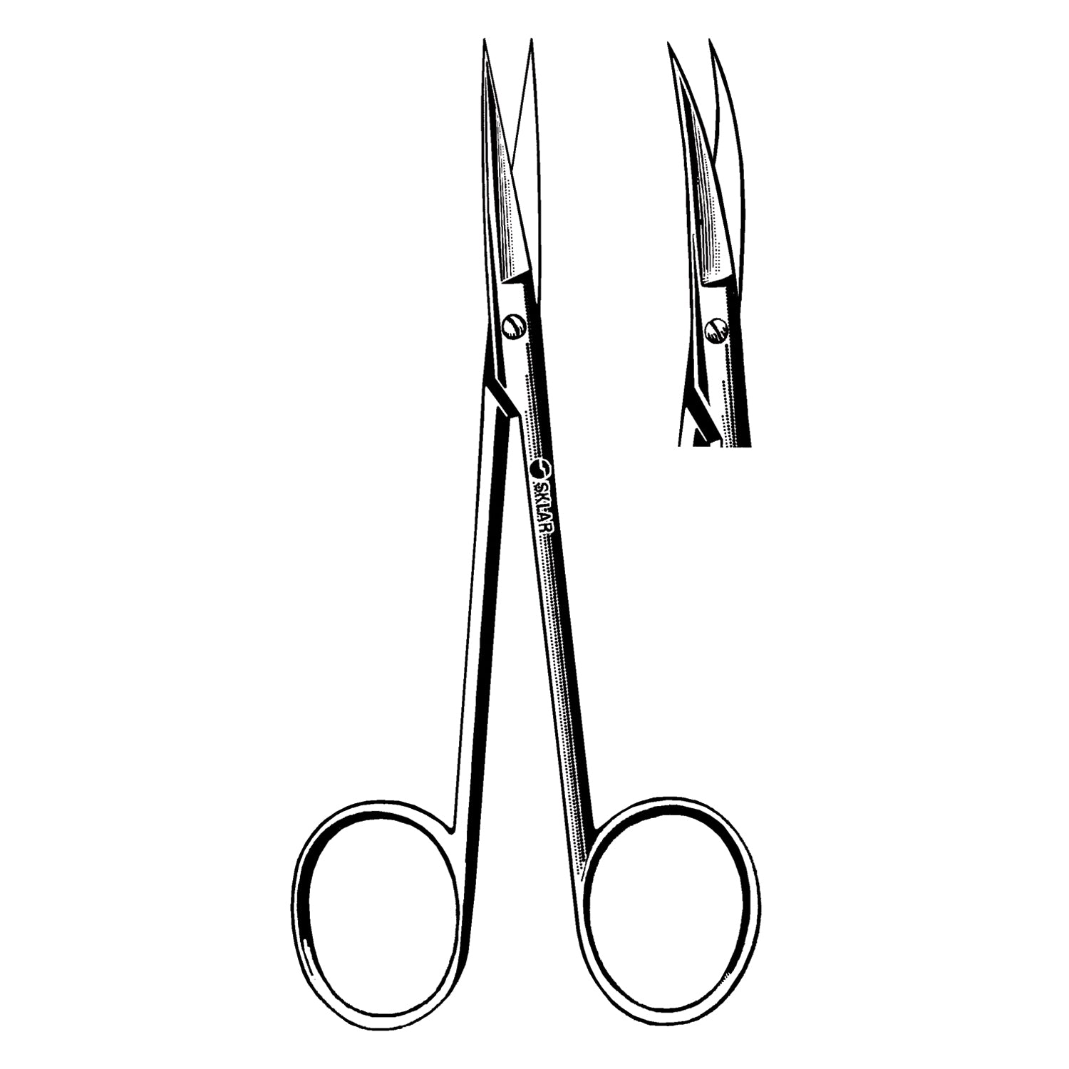 47-1235 - Sklar Instruments - 虹膜剪，彎頭，鋒利/鋒利，3.5英寸（僅限代發貨），每把