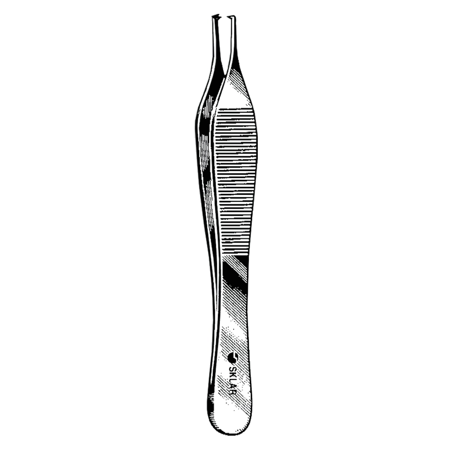 47-2047 - Sklar Instruments - Pinzas para tejidos Adson, delicadas, 1 x 2 dientes, 4,75" (SOLO ENVÍO DIRECTO), c/u