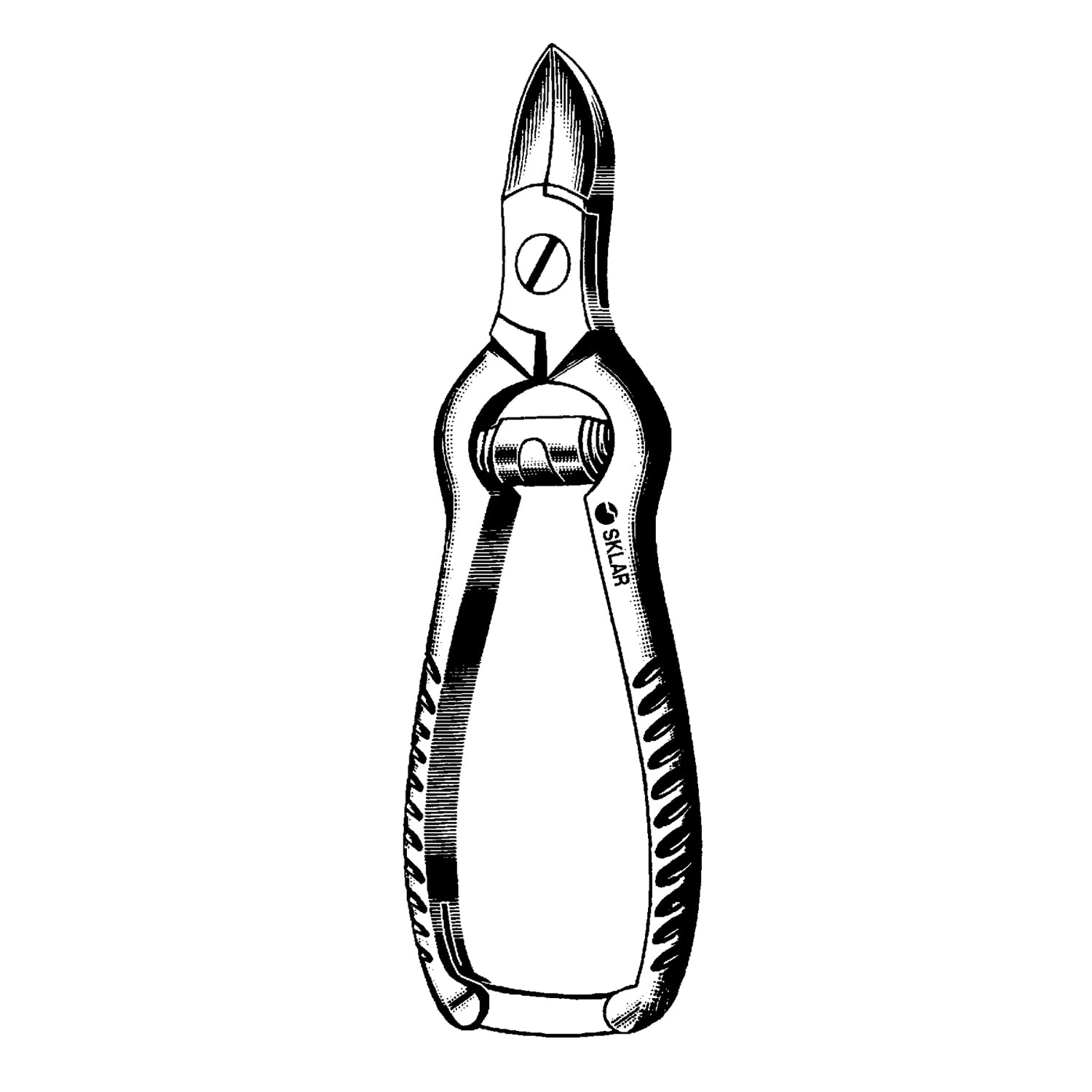 97-1045 - Sklar Instruments - Alicates para uñas, hojas cóncavas con resorte cilíndrico, 4.5" (SOLO ENVÍO DIRECTO), c/u